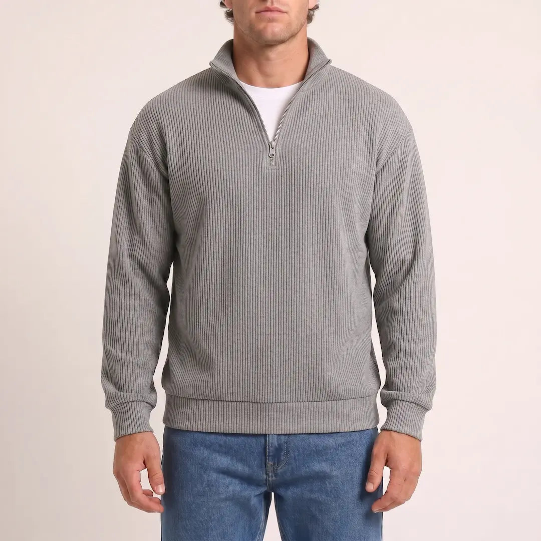 Beadlow - Weichgriffiger Halbzip-Pullover