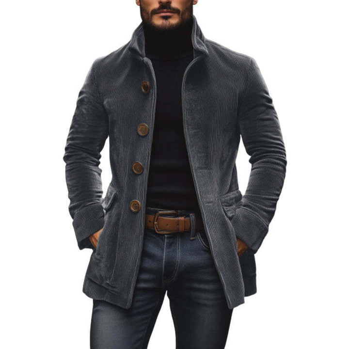 Digby - Gestreifte Jacke mit hohem Kragen
