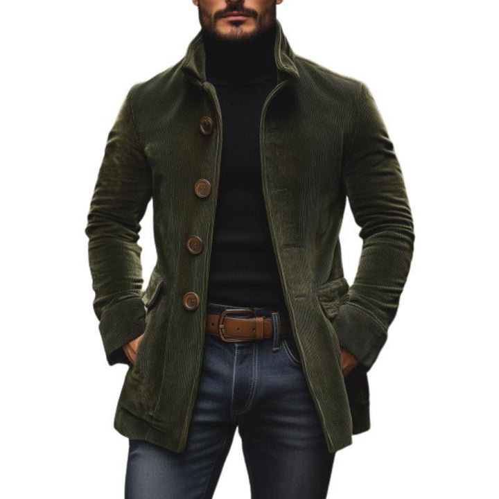 Digby - Gestreifte Jacke mit hohem Kragen