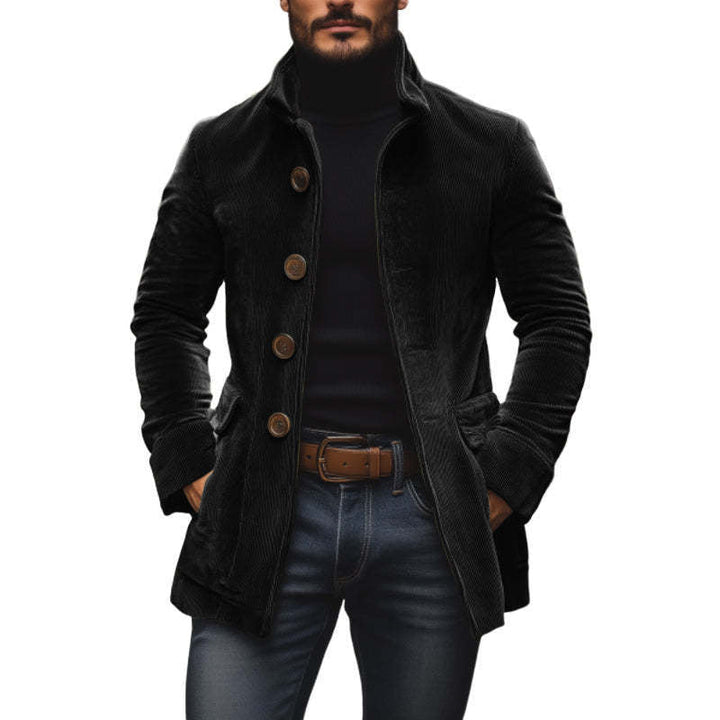 Digby - Gestreifte Jacke mit hohem Kragen