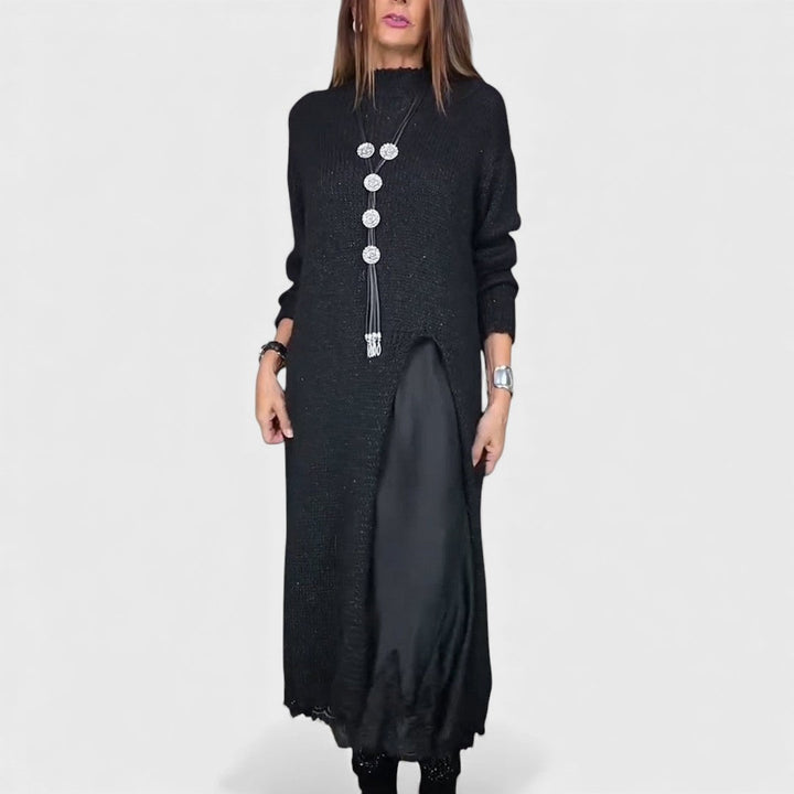 Aravina - Ultrasoftes Set aus Layering-Pullover und Kleid