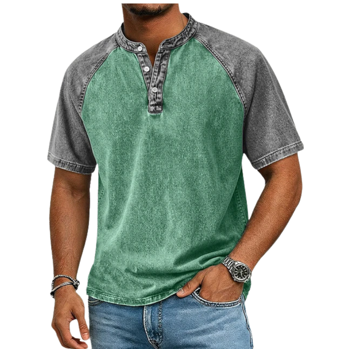 Edgehill - Vintage-gewaschenes Henley-T-Shirt