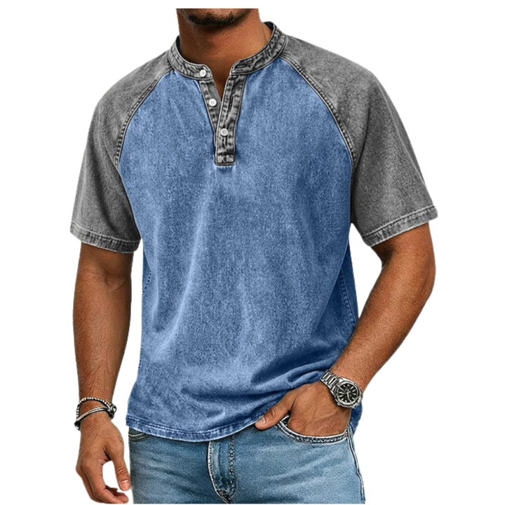 Edgehill - Vintage-gewaschenes Henley-T-Shirt