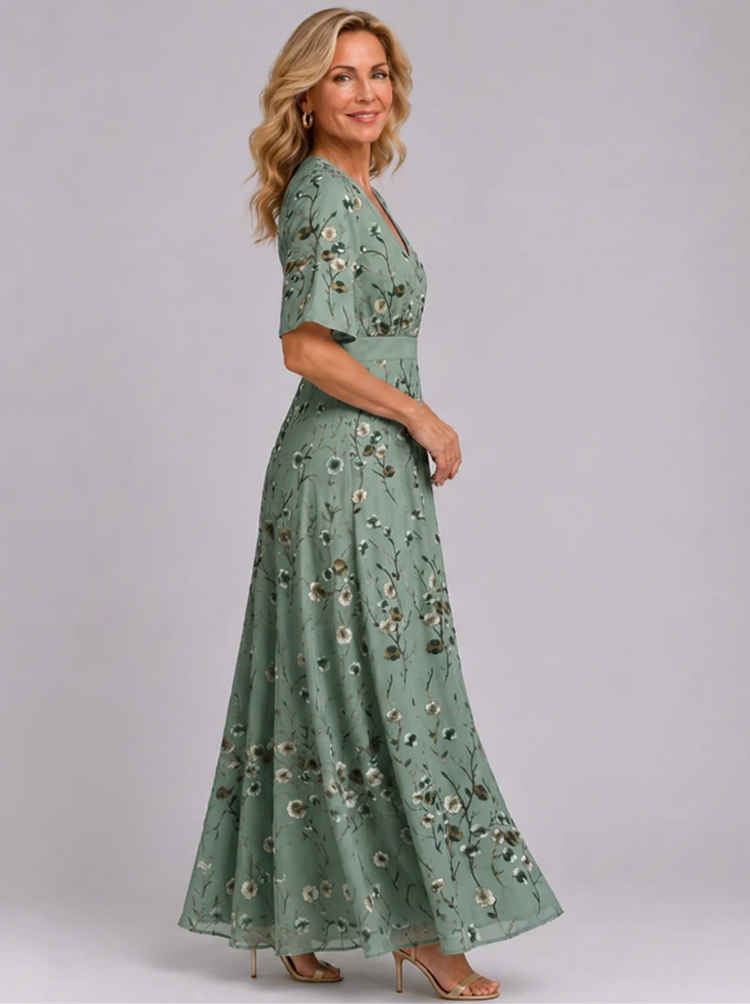 Adaline - Florales Softtouch-Midikleid