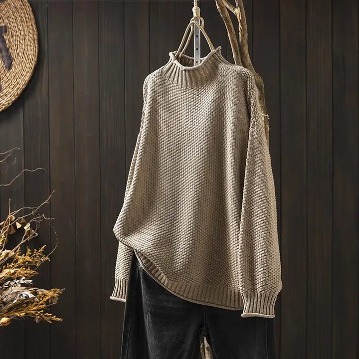 Oriane - Strukturierter Pullover mit Stehkragen