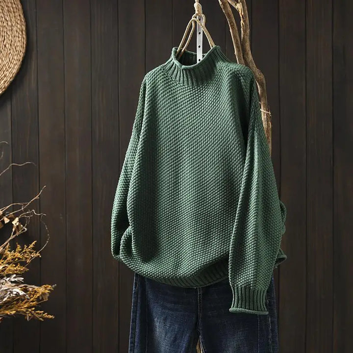 Oriane - Strukturierter Pullover mit Stehkragen