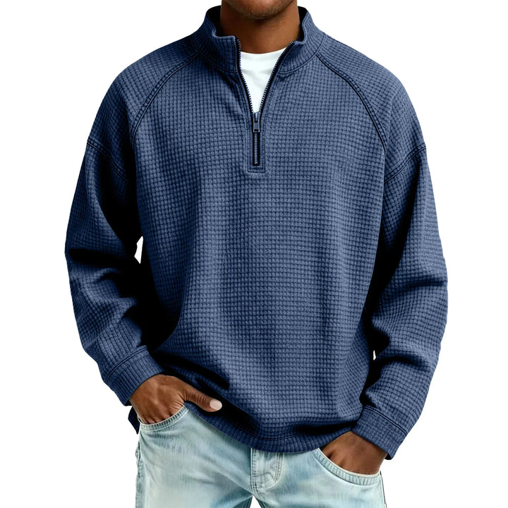 Jude - Strukturiertes Waffelstrick-Sweatshirt