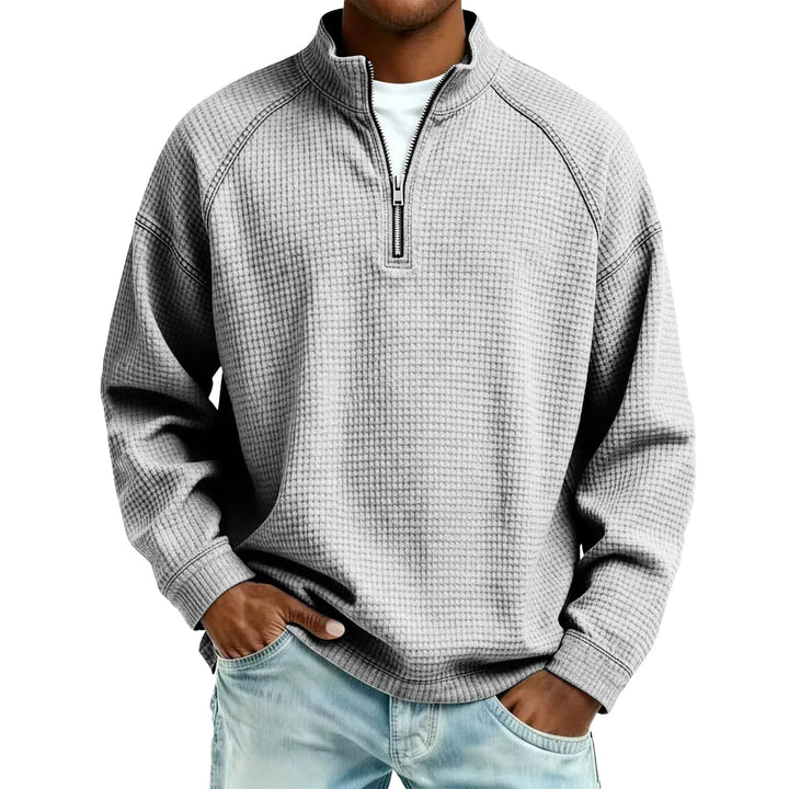 Jude - Strukturiertes Waffelstrick-Sweatshirt