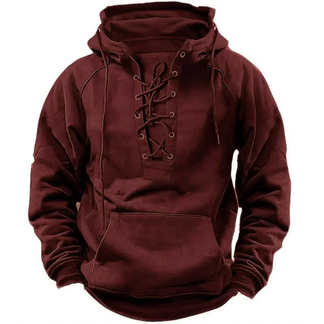 Damon - Soft-Touch-Kapuzenpullover mit Schnürung