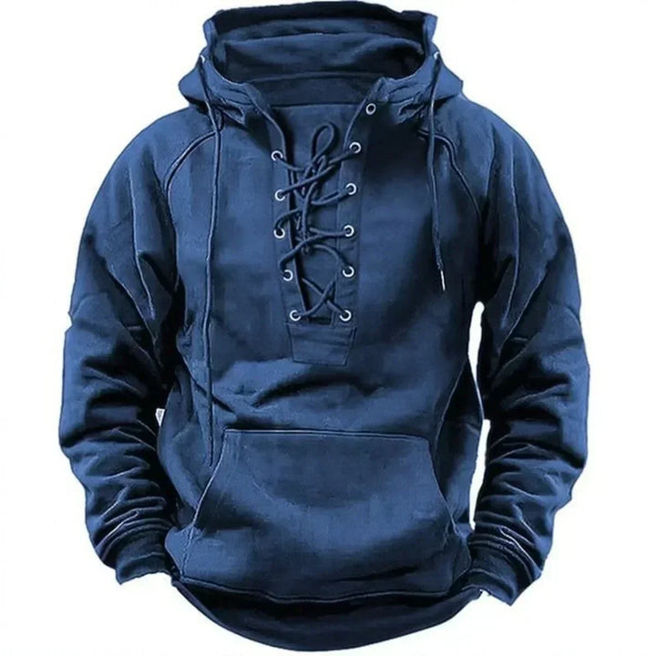 Bervin - Schwerer Hoodie mit Schnürung