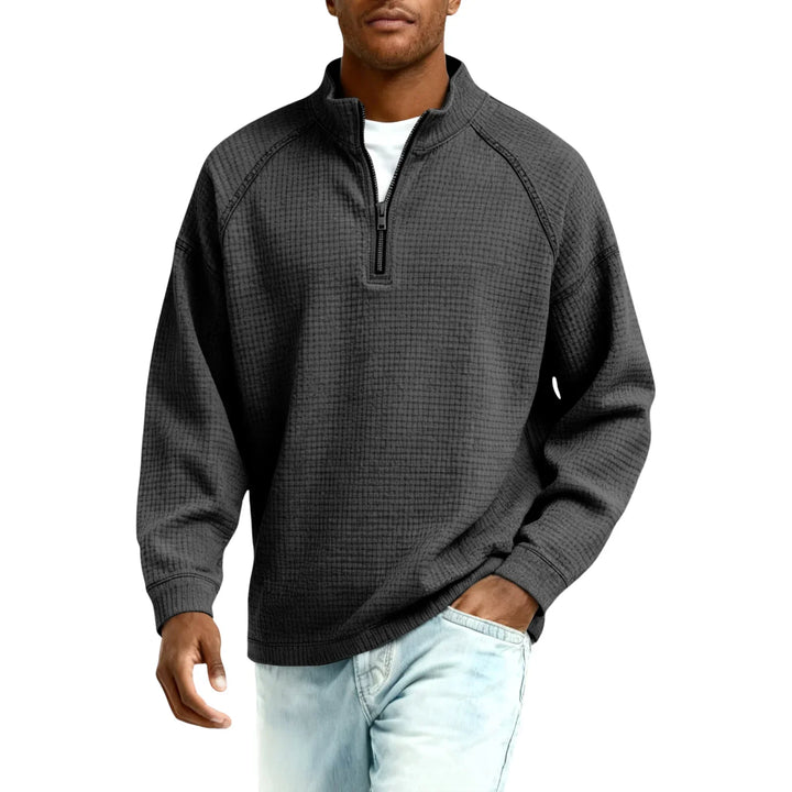 Jude - Strukturiertes Waffelstrick-Sweatshirt