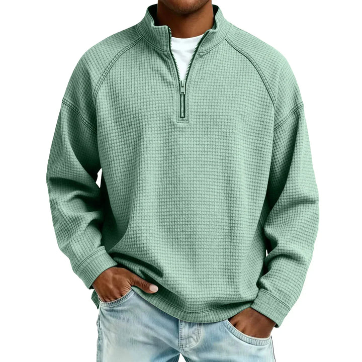 Jude - Strukturiertes Waffelstrick-Sweatshirt