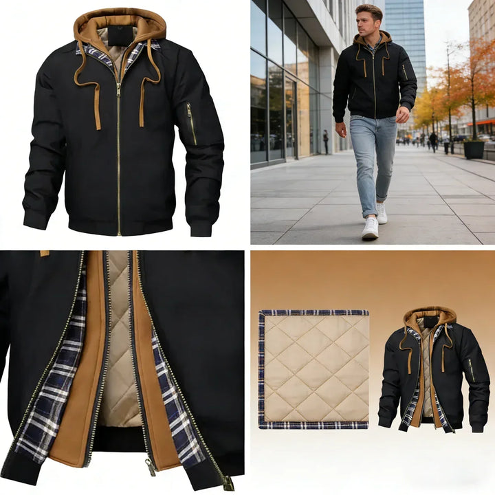 Jerome - Wattierte Outdoorjacke mit Kapuze