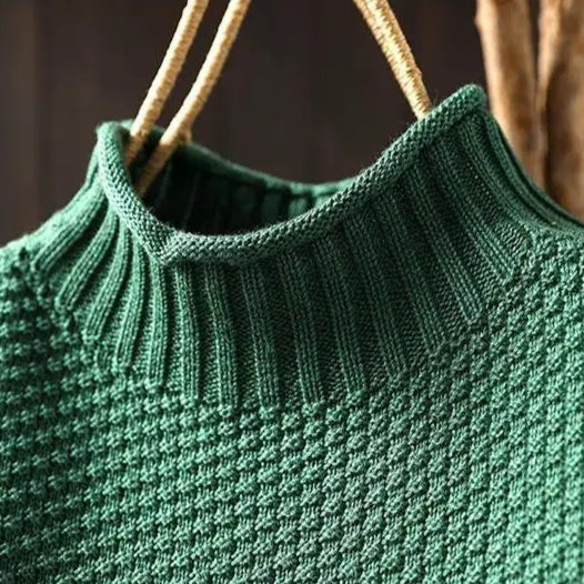 Oriane - Strukturierter Pullover mit Stehkragen