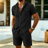 Dunley - Luftig-leichtes Ensemble mit passendem Hemd und Shorts