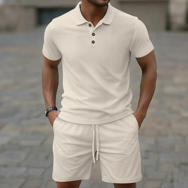 Pryce - Leichtes Set aus Herren-Poloshirt und Shorts