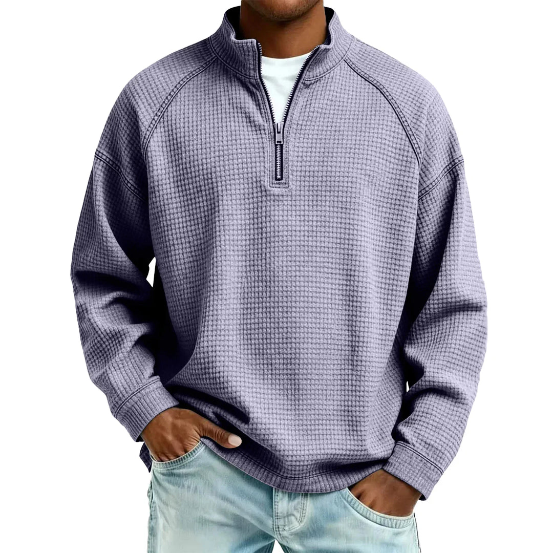 Jude - Strukturiertes Waffelstrick-Sweatshirt