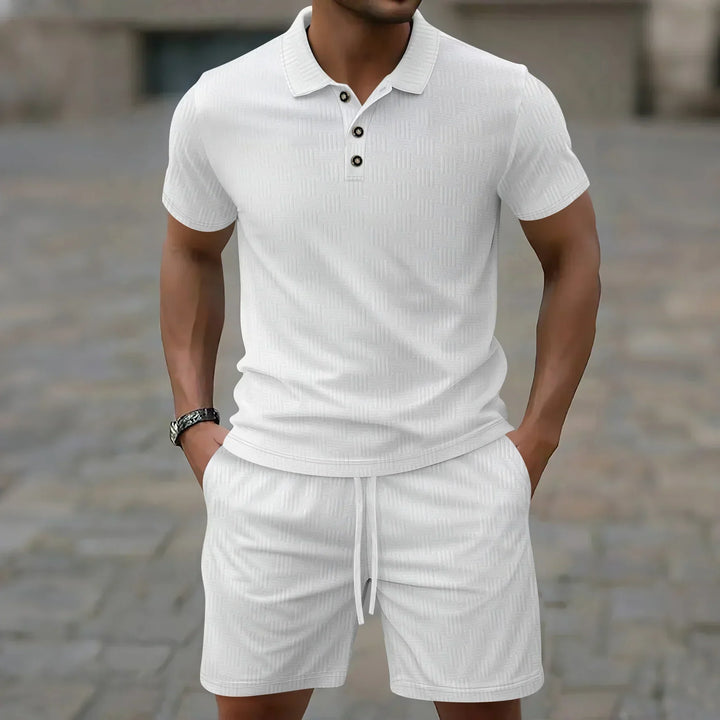 Pryce - Leichtes Set aus Herren-Poloshirt und Shorts