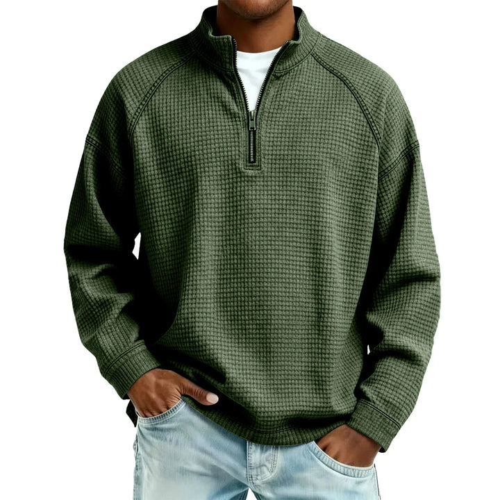 Jude - Strukturiertes Waffelstrick-Sweatshirt