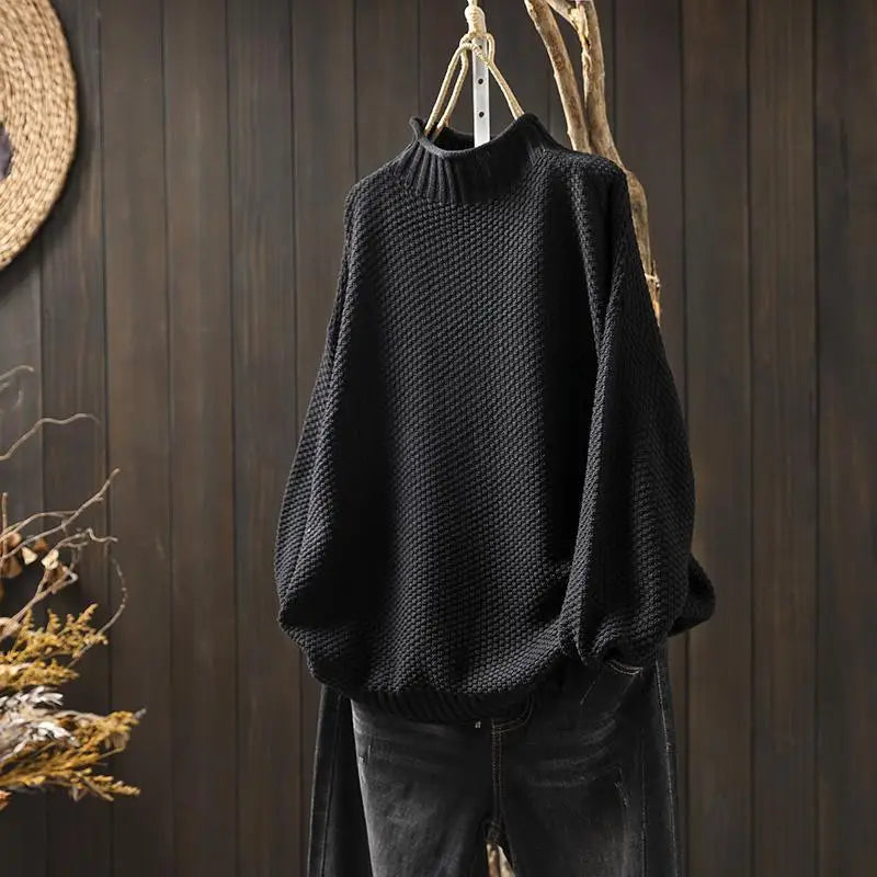 Oriane - Strukturierter Pullover mit Stehkragen