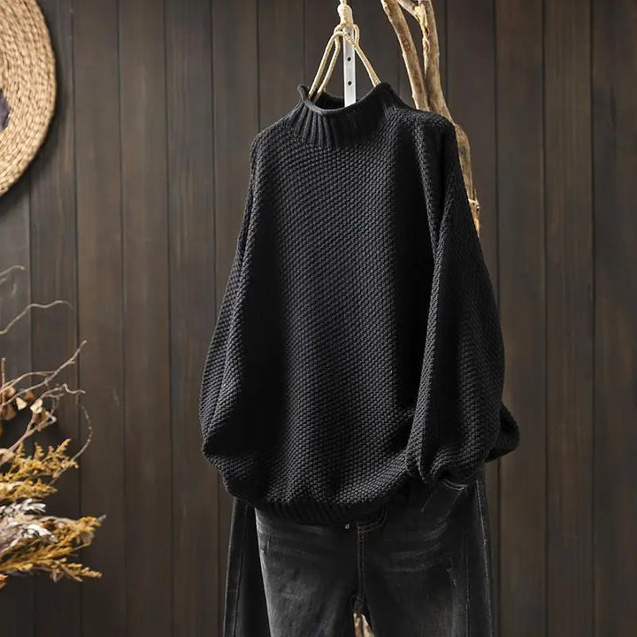 Oriane - Strukturierter Pullover mit Stehkragen