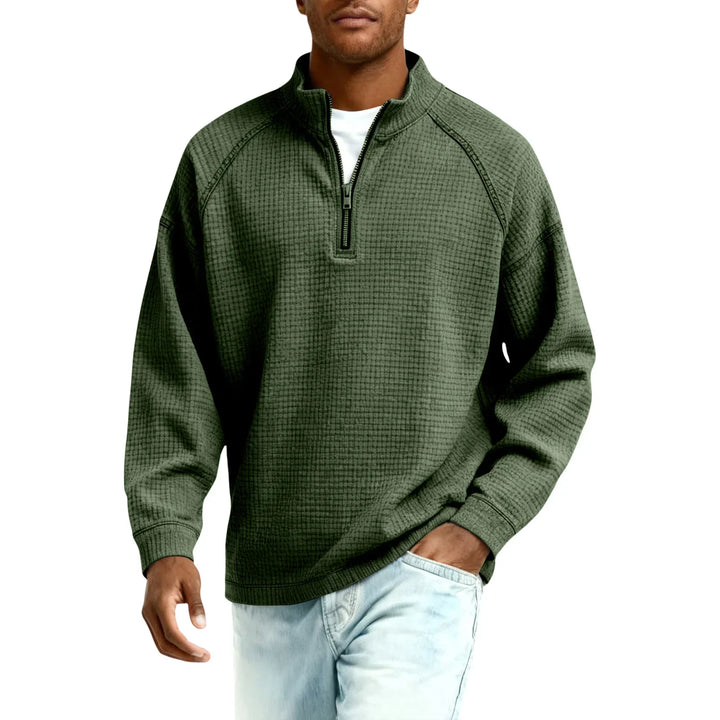 Jude - Strukturiertes Waffelstrick-Sweatshirt