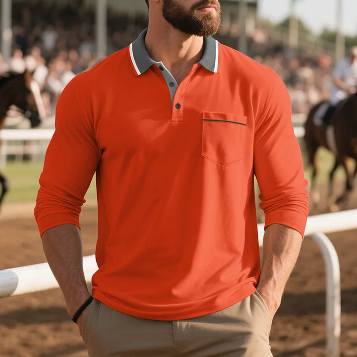 Balcombe - Soft-Touch Langarm-Poloshirt