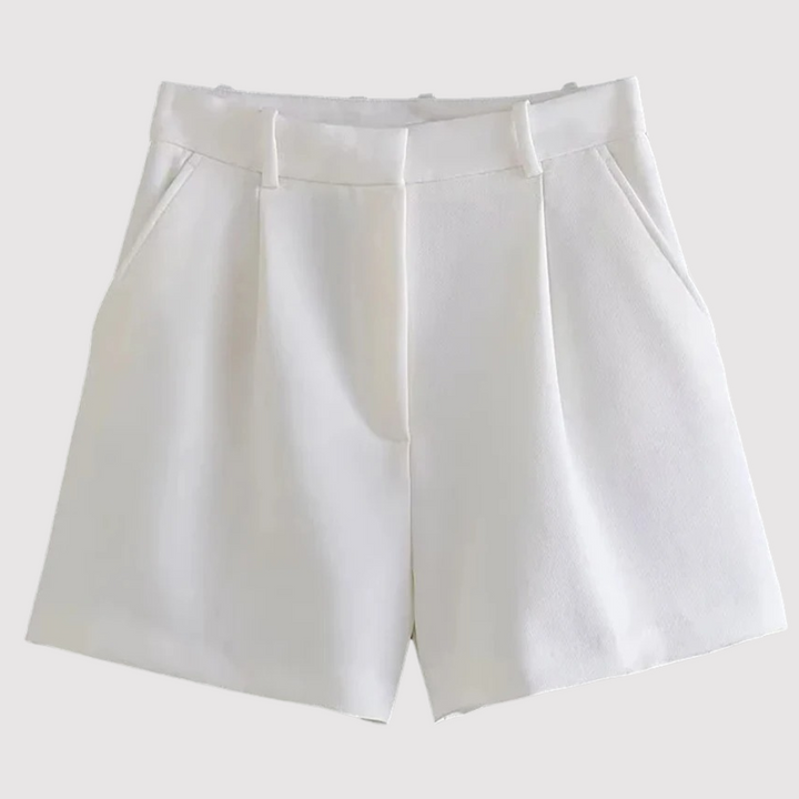 Mirelle - massgeschneiderte hoch taillierte Plissee-Shorts