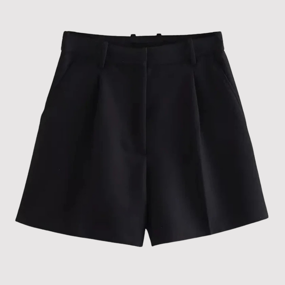 Mirelle - massgeschneiderte hoch taillierte Plissee-Shorts