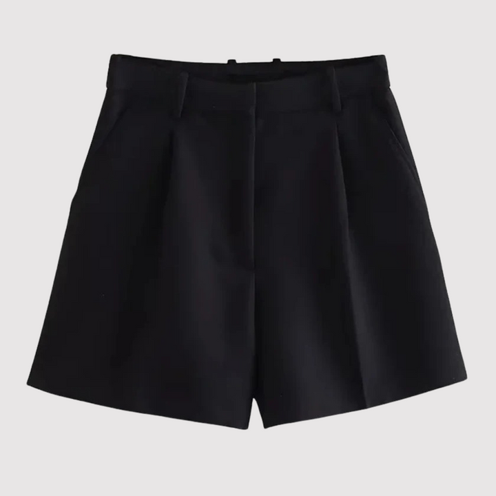 Mirelle - massgeschneiderte hoch taillierte Plissee-Shorts