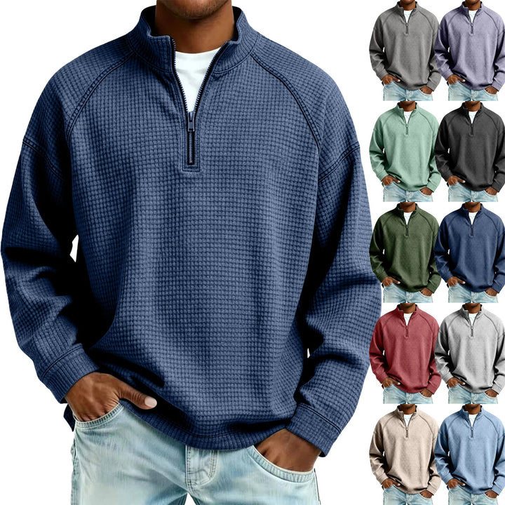 Jude - Strukturiertes Waffelstrick-Sweatshirt