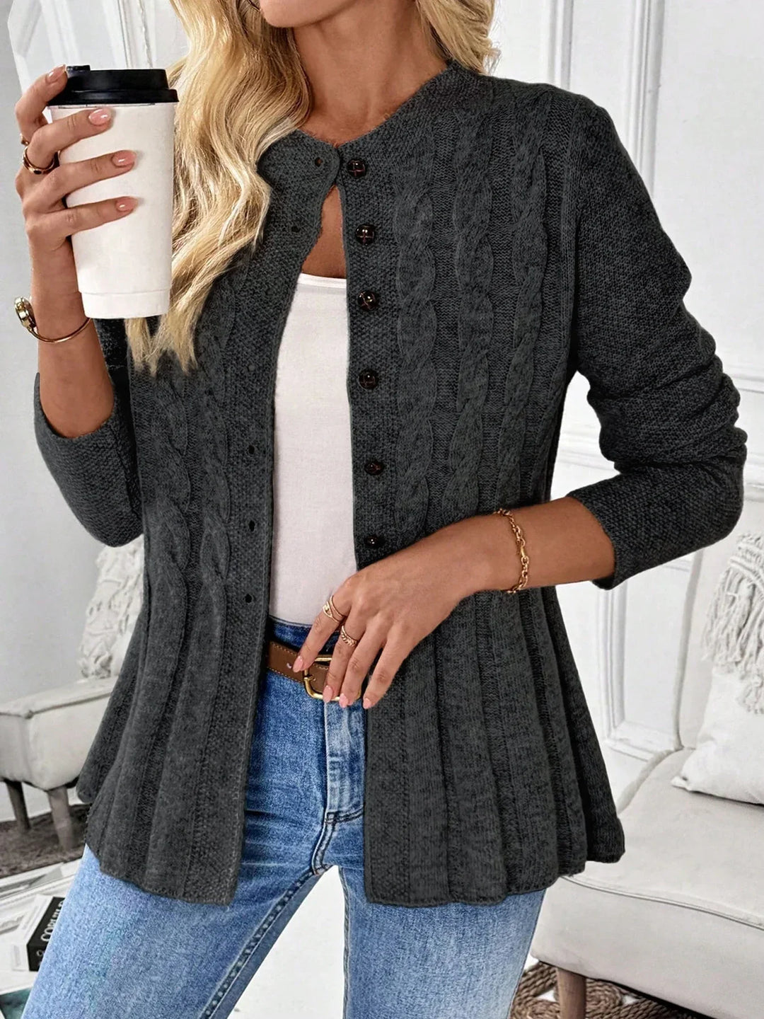 Zarela - Offener Premium-Cardigan