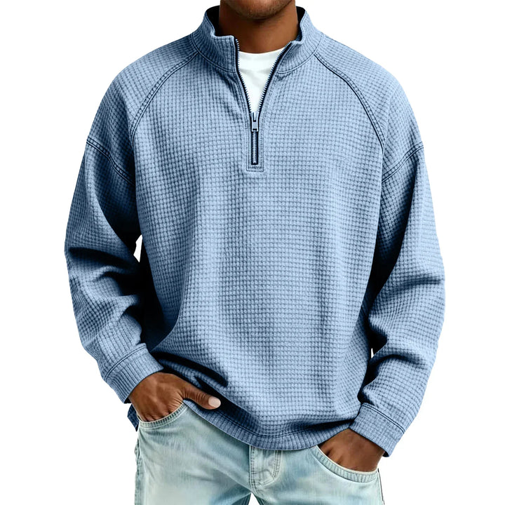 Jude - Strukturiertes Waffelstrick-Sweatshirt