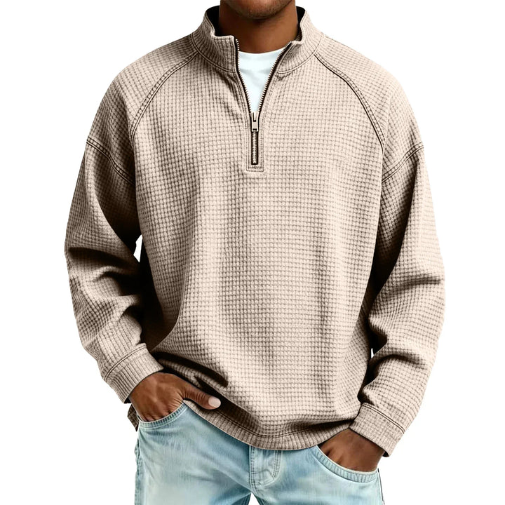 Jude - Strukturiertes Waffelstrick-Sweatshirt