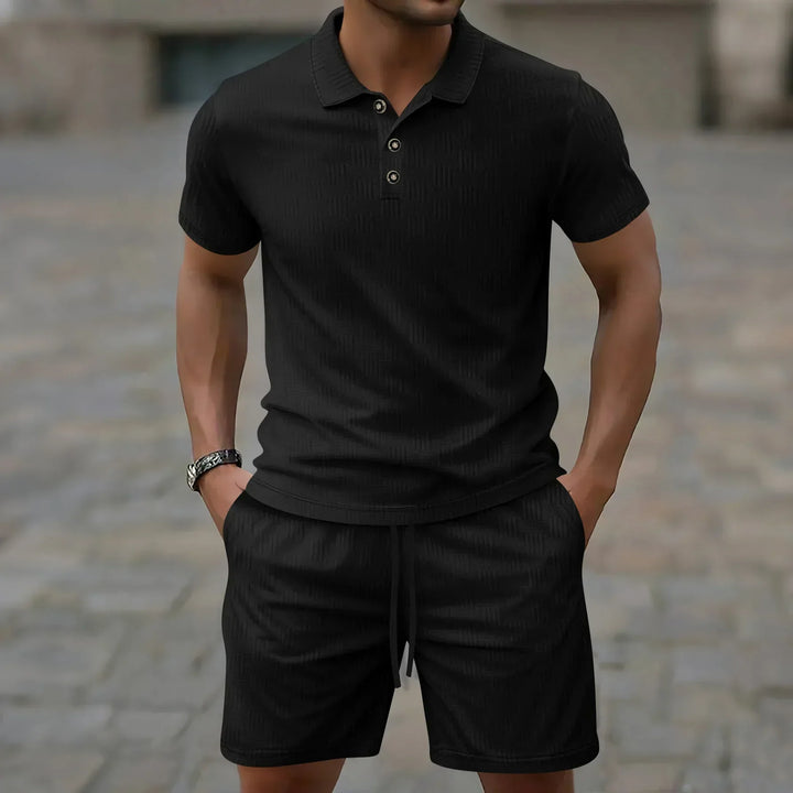 Pryce - Leichtes Set aus Herren-Poloshirt und Shorts