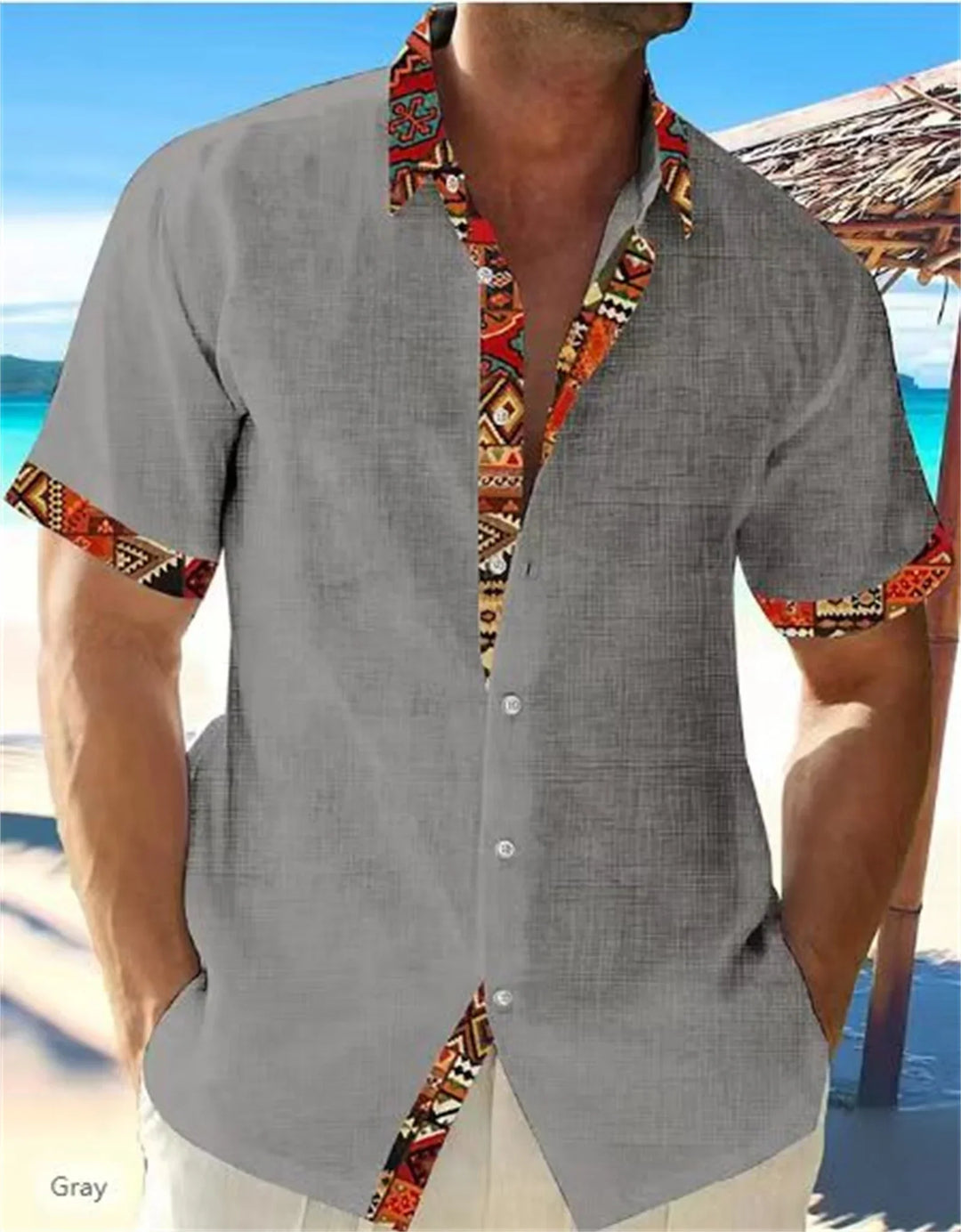 Eastcott - Lässiges Sommerhemd mit Ethno-Print