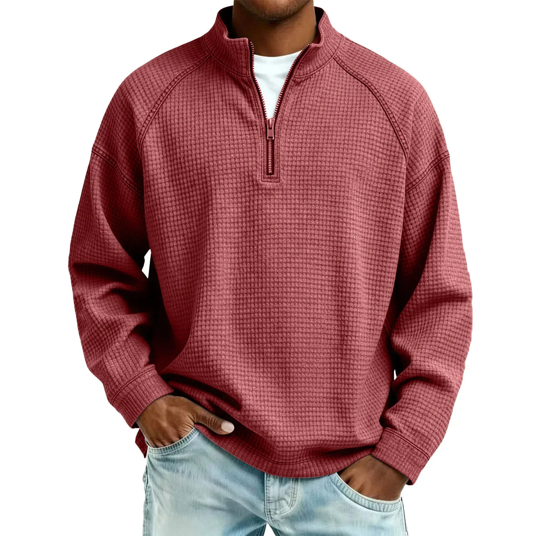 Jude - Strukturiertes Waffelstrick-Sweatshirt