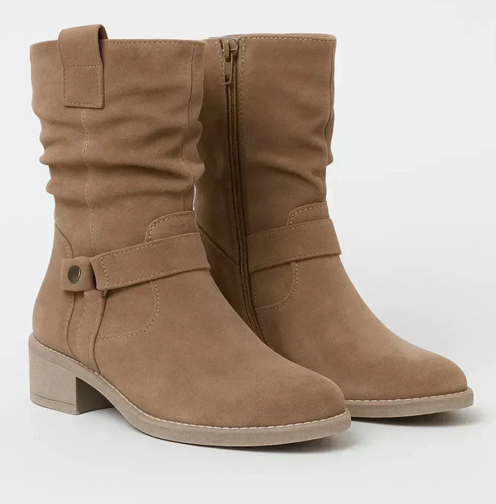 Calluna - wadenhohe Soft-Touch-Stiefel mit Blockabsatz