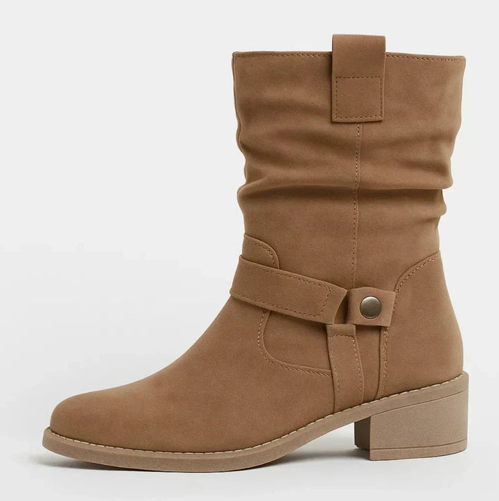 Calluna - wadenhohe Soft-Touch-Stiefel mit Blockabsatz