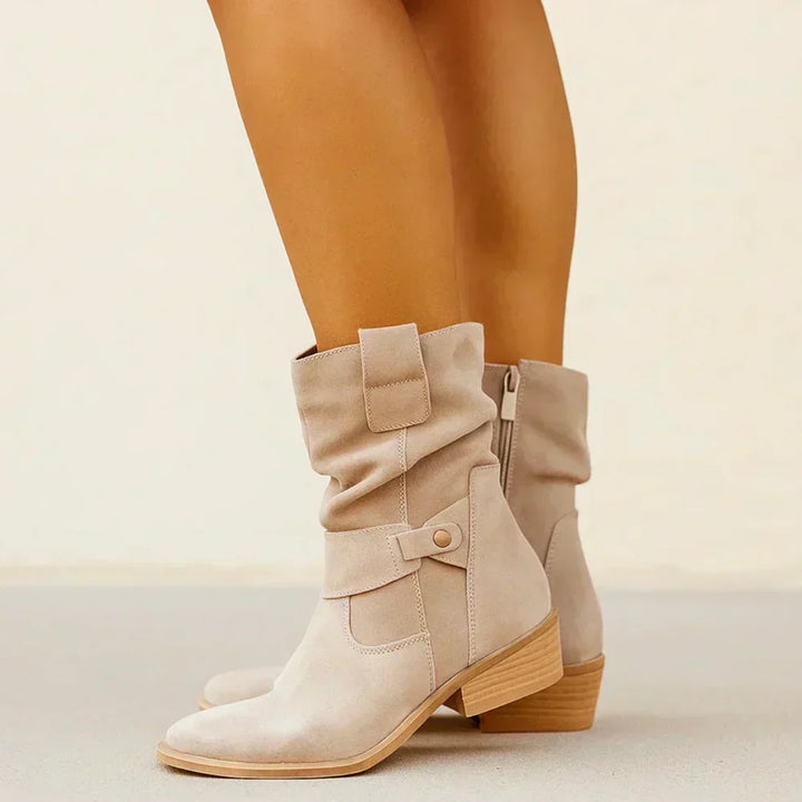 Calluna - wadenhohe Soft-Touch-Stiefel mit Blockabsatz