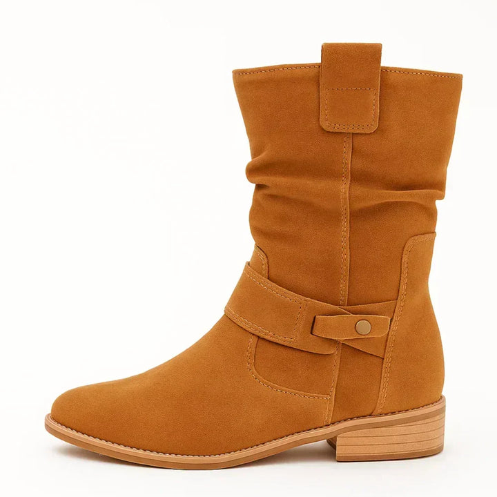 Calluna - wadenhohe Soft-Touch-Stiefel mit Blockabsatz