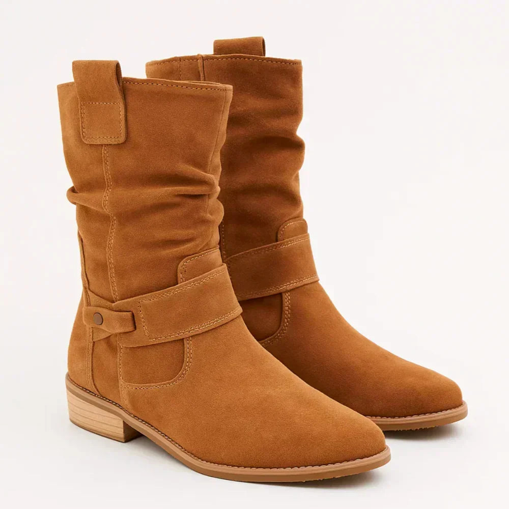 Calluna - wadenhohe Soft-Touch-Stiefel mit Blockabsatz