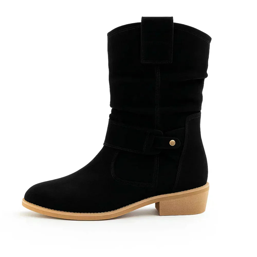 Calluna - wadenhohe Soft-Touch-Stiefel mit Blockabsatz