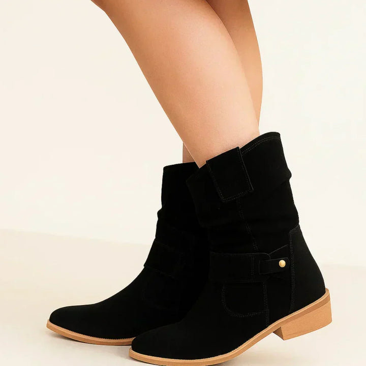 Calluna - wadenhohe Soft-Touch-Stiefel mit Blockabsatz