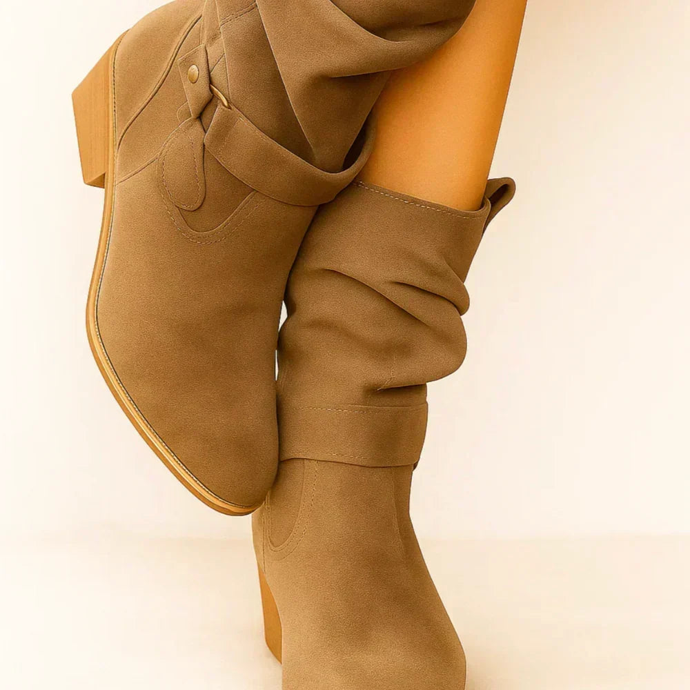 Calluna - wadenhohe Soft-Touch-Stiefel mit Blockabsatz