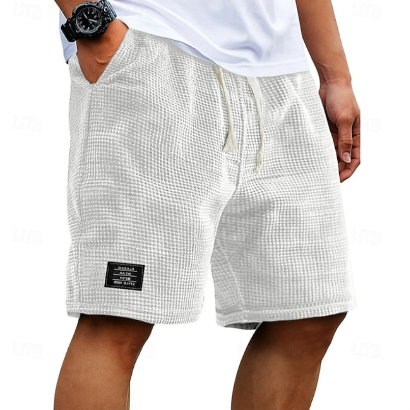 Godwin - Atmungsaktive Waffelpiqué-Shorts