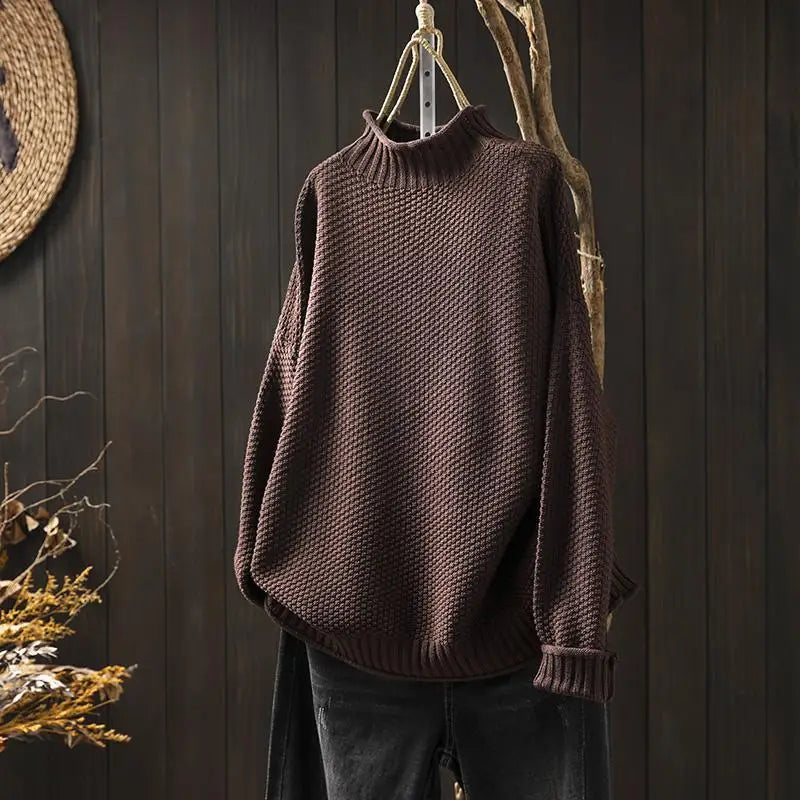 Oriane - Strukturierter Pullover mit Stehkragen