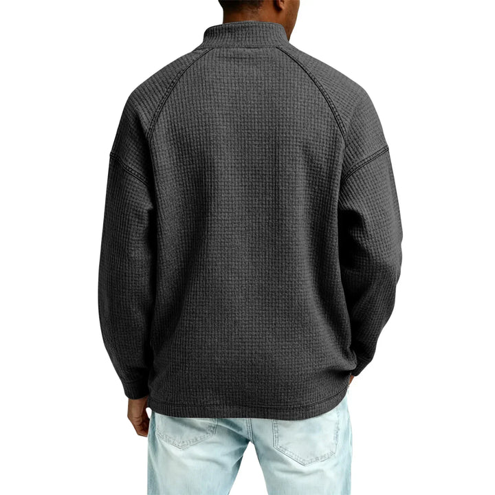 Jude - Strukturiertes Waffelstrick-Sweatshirt