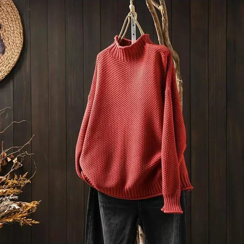 Oriane - Strukturierter Pullover mit Stehkragen