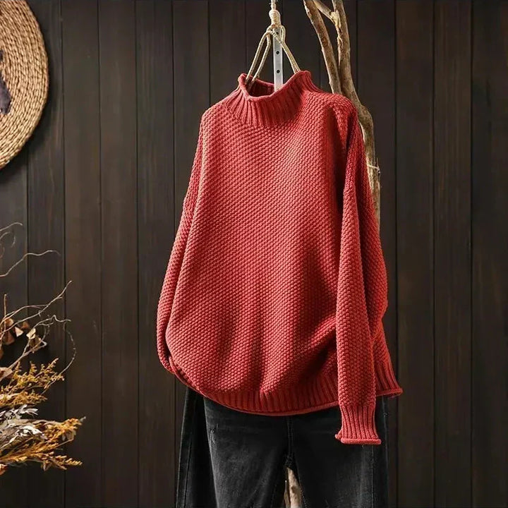 Oriane - Strukturierter Pullover mit Stehkragen